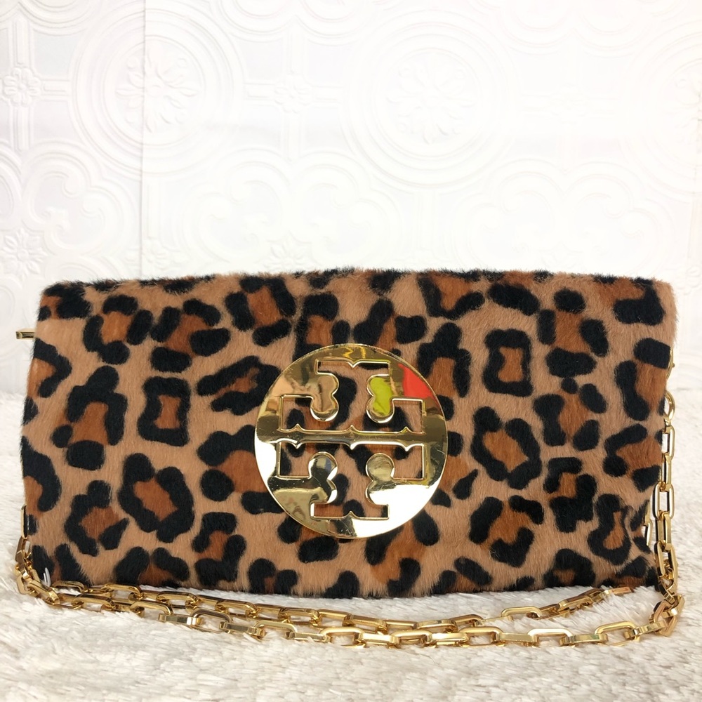 🌸SOLD🌸Tory Burch Leopard Print Faux Fur Purse